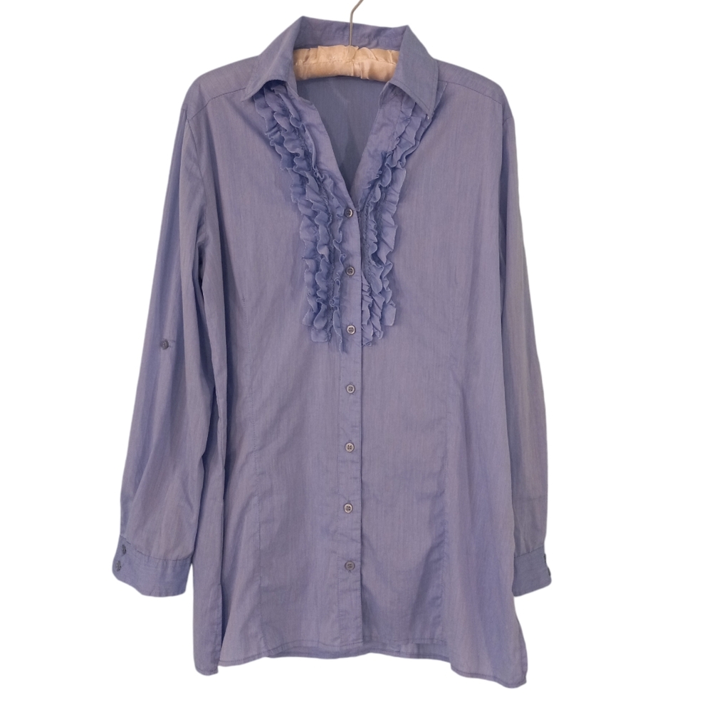Miss Cocoa Button Down Frilled Blouse